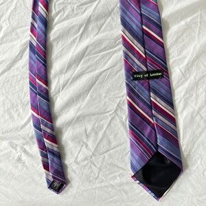 Purple Blue Stripe Tie